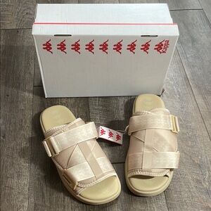 Kappa Beige Slide Sandals NEW